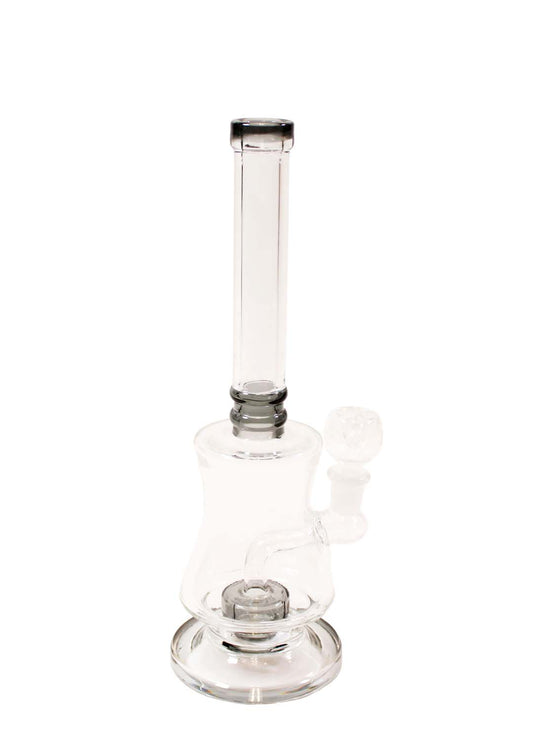 12in Color Trimmed Hourglass Body Water Pipe